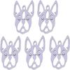 28.5*32mm French Bulldog Doggy Dog Bull Dog Head Pendants Stainless Steel Charms  For Necklace