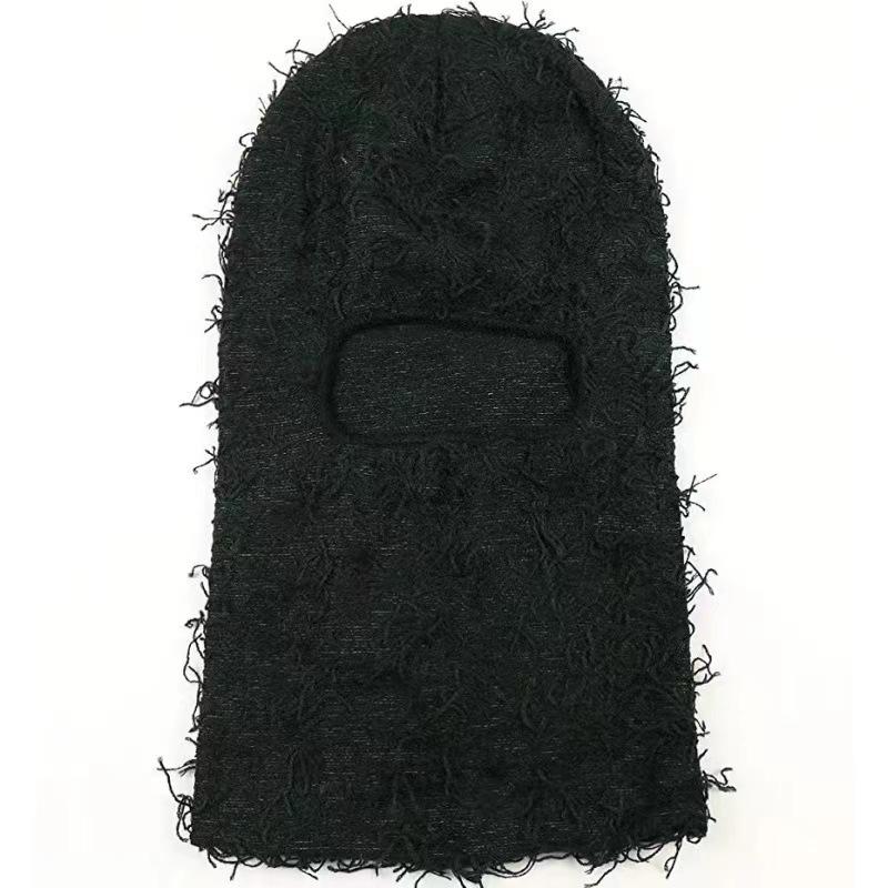 Winter Full Face Ski Mask for Women – Hip Hop Balaclava, Distressed Knitted, Warm Camouflage Fuzzy Ski Beanies Outdoor Hat
