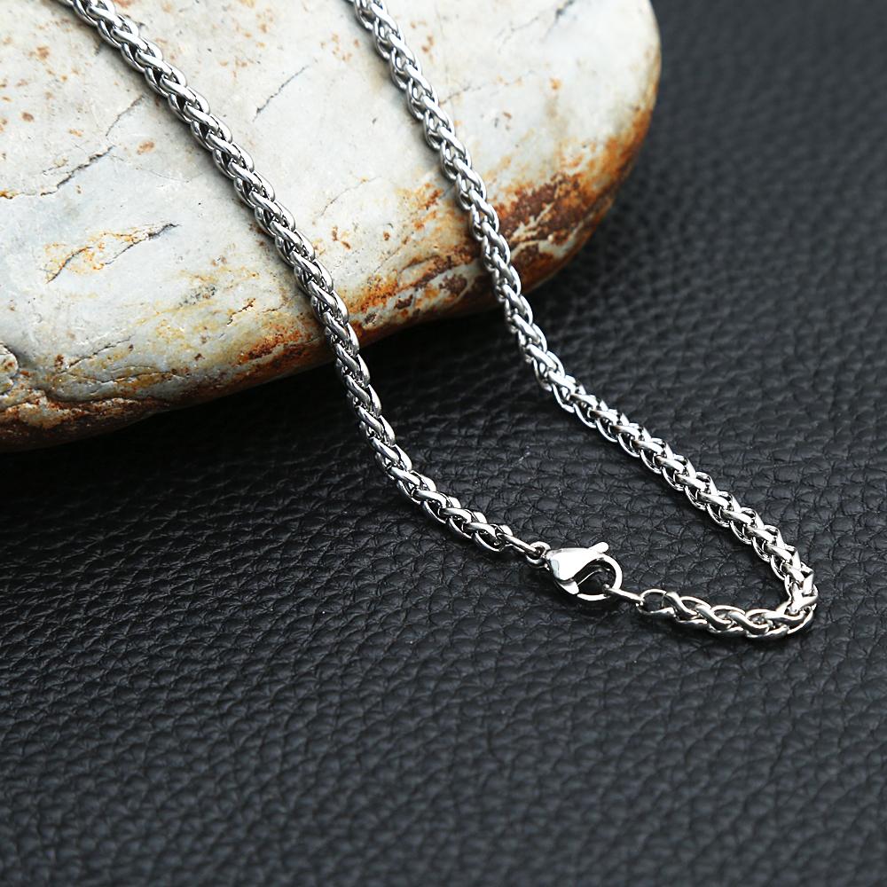 3mm Rolo Link Chain 316L Stainless Steel Necklace Gold/Steel Color 60CM Long Chain Lobster Clasp Necklace For Men Women Gifts