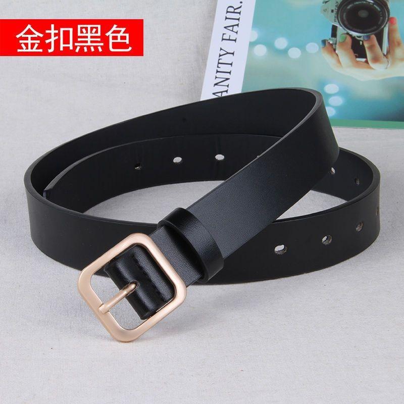 Curea Elegantă Minimalistă pentru Femei, Stil Coreean, cu Cataramă Pătrată, pentru Look-uri Casual