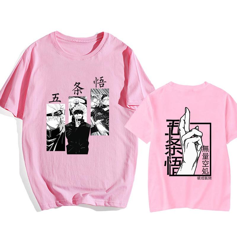 Gojo Satoru Jujutsu Kaisen Anime Trend T-Shirt Cotton Graphic Tee Unisex Unisex Summer Streetwear