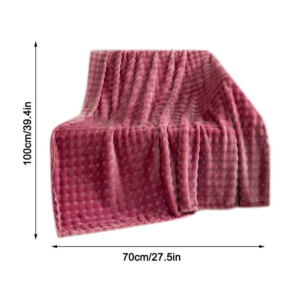 70x100cm Monolayer Coral Fleece Blanket Warm Thickened Sofa Throw Gifts Flannel Blanket