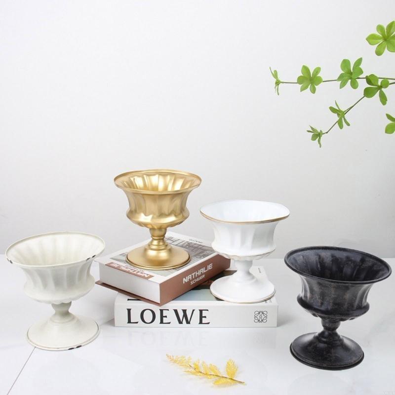 Blumenvasen Eisen Blumentöpfe Europäische Pflanzvase Trockenblumenhalter Dekorative Blumenarrangements Vasen 3 Farben X3UC