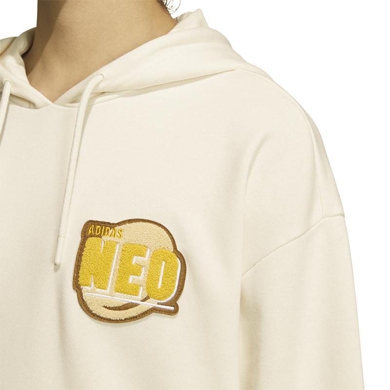 Adidas Neo Embroidered Striped Hem Hoodie Men Tops White IA6818