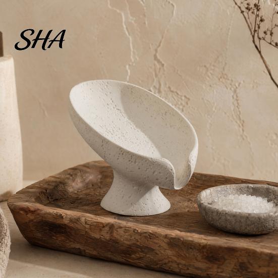 Hollow Design Soap Holder Self Draining Dish, 3D Printed Holder, Multi-functional Elegant Sink Organizer Tray for Shower, Bathroom, Kitchen Modern