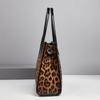 Leopard Texture Print Tote Bag Retro Fashion Women Square Handbag With Strap Crossbody Shoulder Bag Lady Gift Top Handle Bag