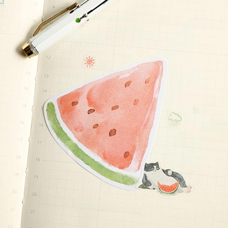 30 Sheets/Pad Fruits Basket Sticker Bookmark Memo Pad Sticky Note Bookmark School Office Supply