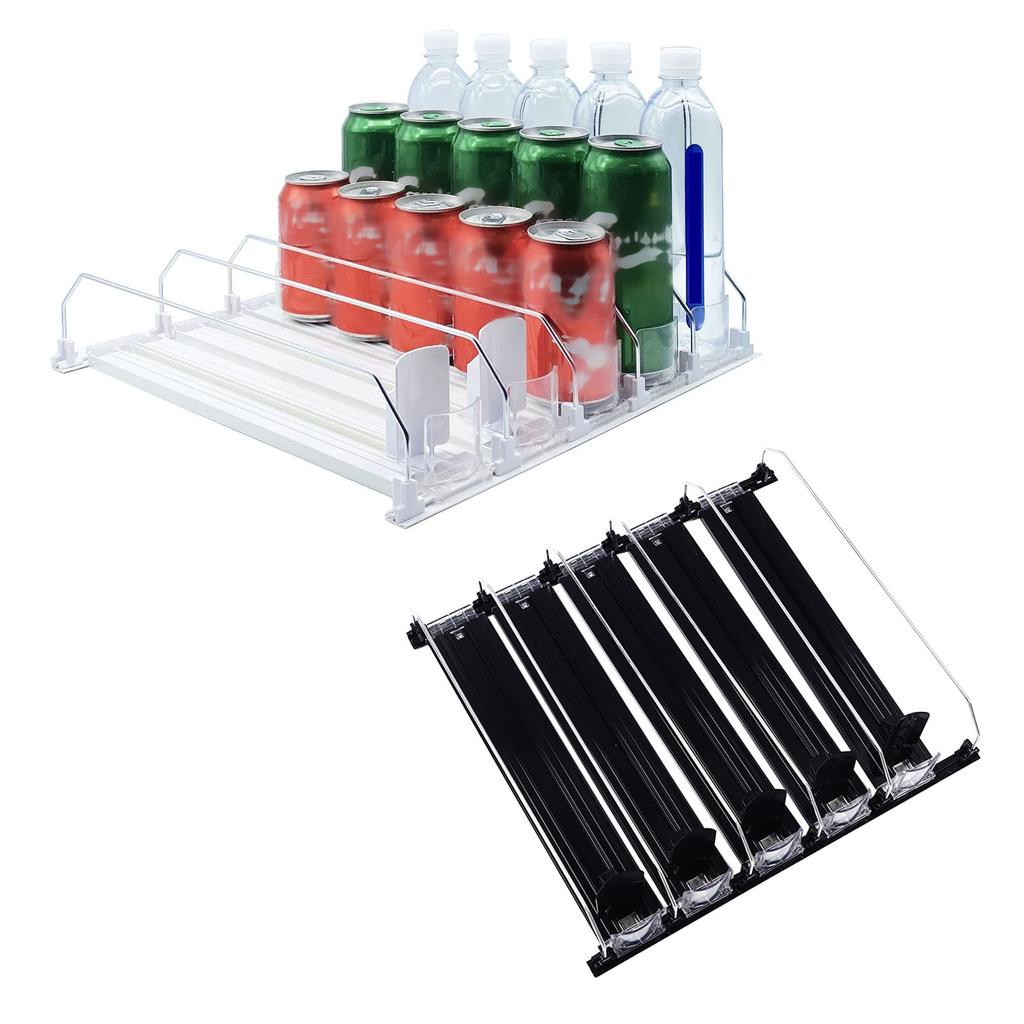 Drink   for Fridge Spring Loaded   Push Rod Slide Rail Soda Can Dispenser for Beer Beverages 38cm