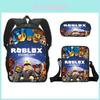 Sada dětských batohů Roblox z lehkého oxfordského materiálu pro školní a studijní účely