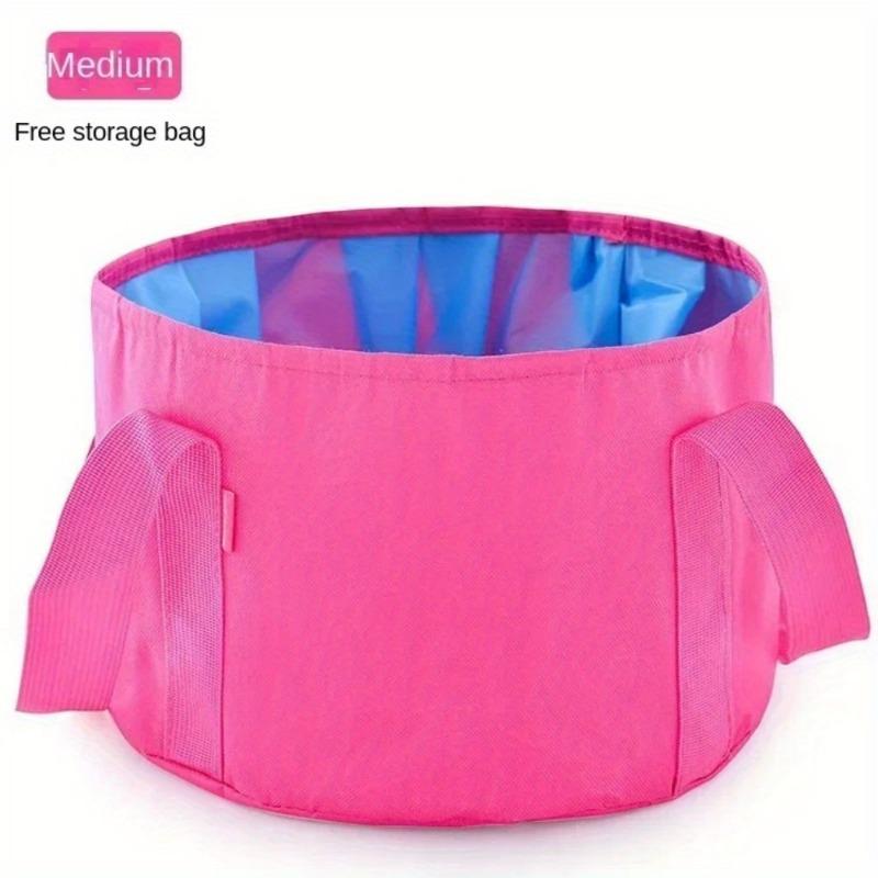 Portable Folding Foot Bath Bucket Travel Foot Bath Bag Laundry Bucket Washbasin Foot Wash Basin. SKY BLUE