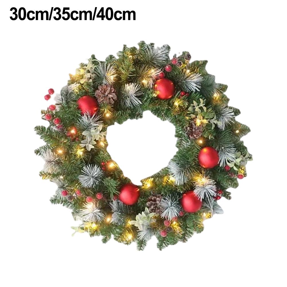Red Fruit Christmas Wreath for Front Door and Holiday Events Made from Plastic Material for Long Lasting Seasonal Use