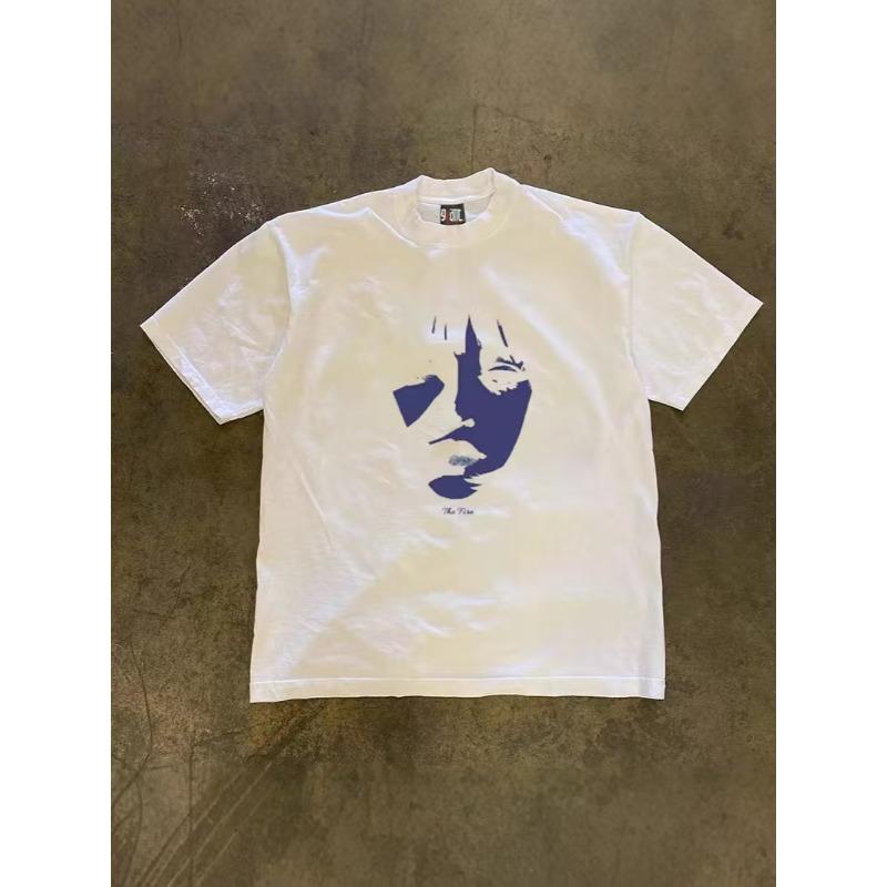 DRIPX New Fashion Original Niche Design Graphic Print High Quality Summer Unisex Fashion Loose Breathable Crew Neck Short Sleeve Top