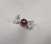 Red Garnet 925 Sterling Silver Ring – Adjustable Leaf Design, Natural Gemstone January Birthstone Jewelry