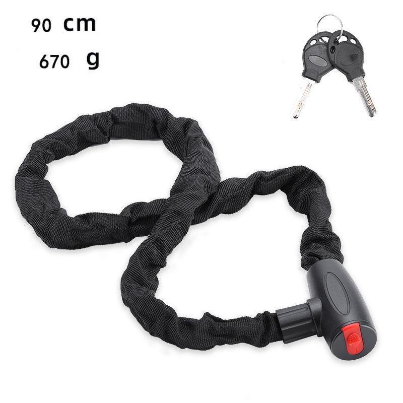 Outdoor Bicycle Chain Lock with Keys Anti-Theft Security Lock for Mountain Bike Electric Bike Motorcycle 60CM 90CM 120CM 150CM 4