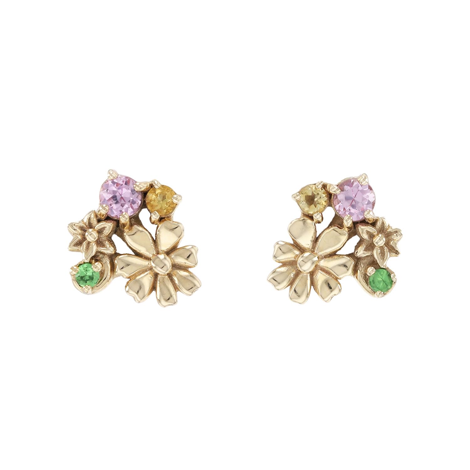 

Disney Earrings Rapunzel Princess 10K Yellow Gold Citrine Green Garnet Gift Brand Christmas FPRDS20026 [Disney] жовтий