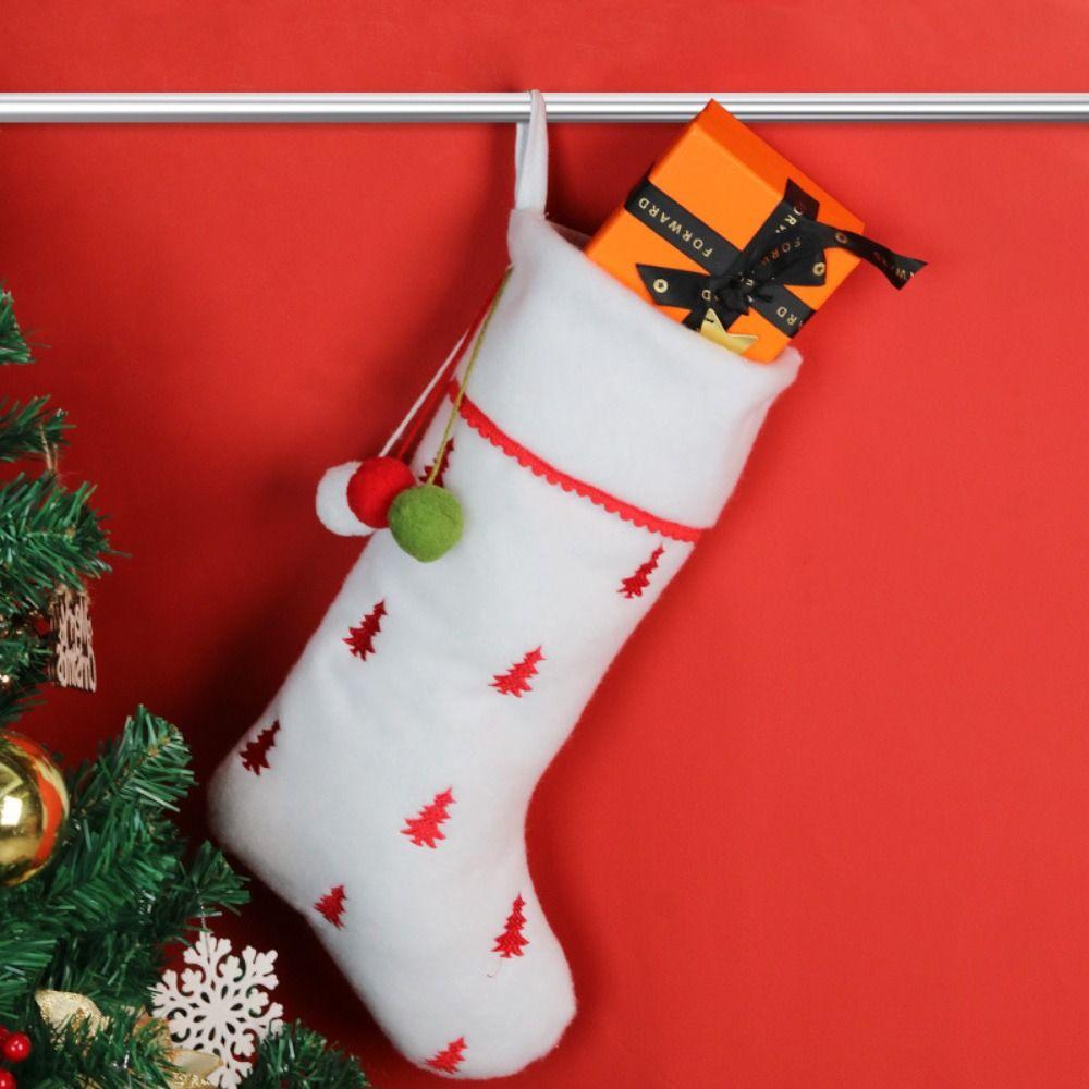 Hanging Christmas Stocking Xmas Tree Ornaments Gift Bag Christmas Gift Sock  Christmas Decor