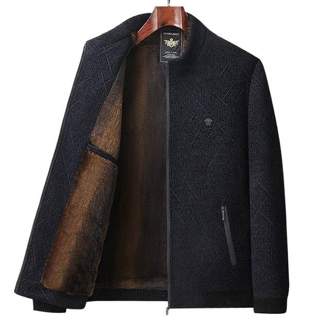 Manteau d'hiver en laine chenille velours pour homme - Veste chaude pour la mi-saison