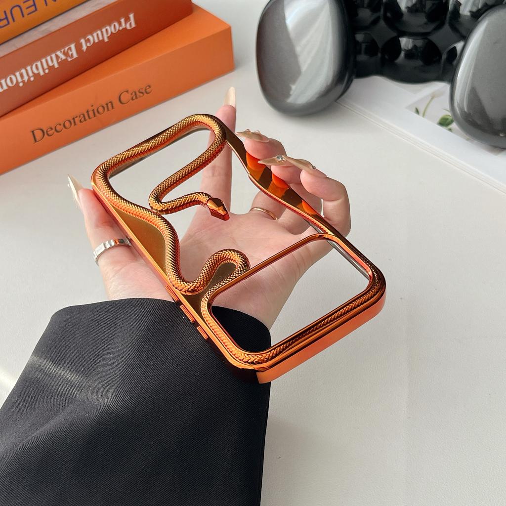 Hollow Out Breathable Glossy Plating Soft TPU Phone Case for iPhone Air 17 16 15 14 13 12 11 Pro Max Cool 3D Snake Cover Shell