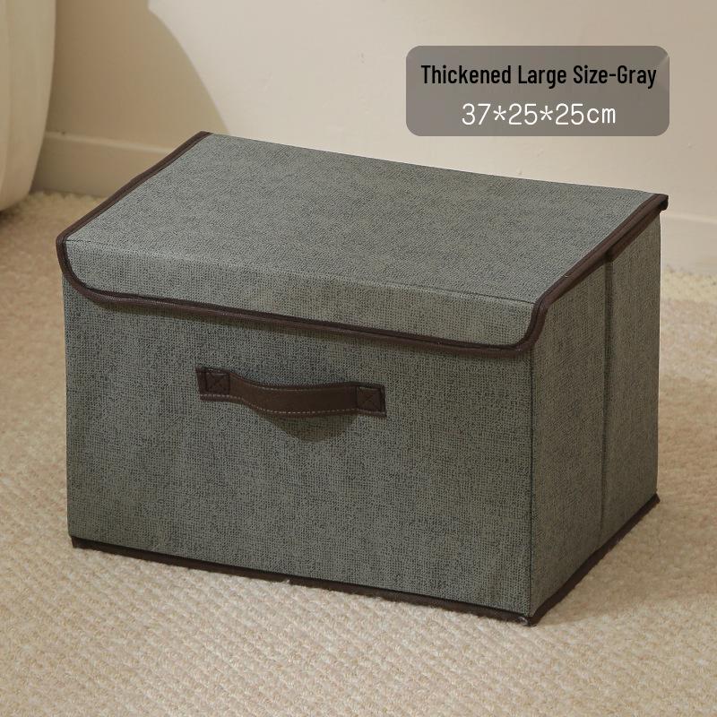 Foldable Dustproof Clothes Storage Box with Lid - Multifunctional Organizer for Clothing and Pants