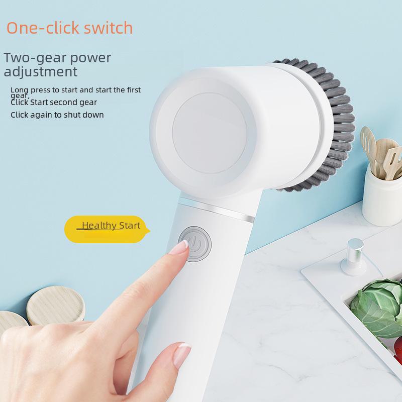 Rechargeable Electric Handheld Cleaning Brush for Kitchen, Bathroom, Dishes, and Shoes