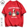 The Great Goose Striving For Fitness T-Shirt Unisex Loose Cotton Tee Trendy Summer Short Sleeve Unisex All-Match Hip Hop Clothing