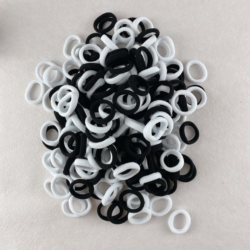 100 Stück/Packung Kleine Haargummis für Kinder 3cm Elastische Nylon-Haarbänder Set Mädchen Pferdeschwanzhalter Haargummis Kleinkinder Kopfschmuck