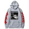 Japanese Anime Berserk Guts Print Manga Hoodie Fashion Autumn Winter Fleece Streetwear Tops