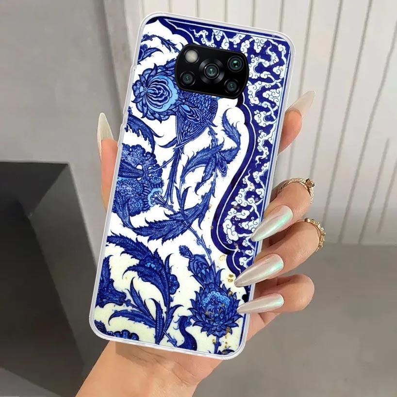 Blue And White Porcelain Phone Case for Xiaomi Poco X5 X6 X7 Pro F7 Ultra M7 Redmi 15 15C 13 13C 12 12C 10 10A 10C 9 9A 9C 9T Sh