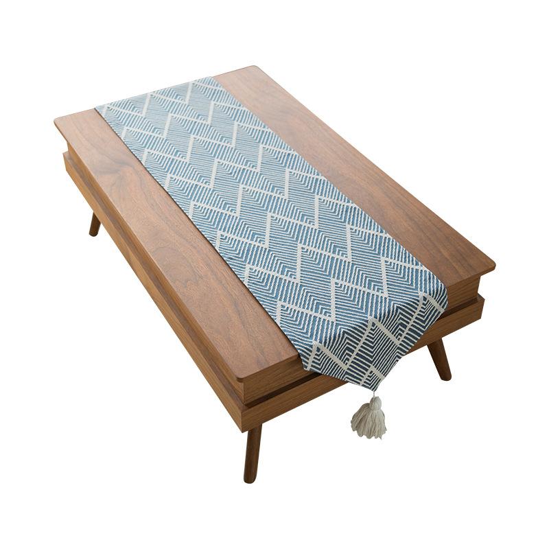 New Simple Stereo Jacquard Wavy Table Runner Simple Home Decor Table Runner Rectangular Living Room Dining Table Cover Towel