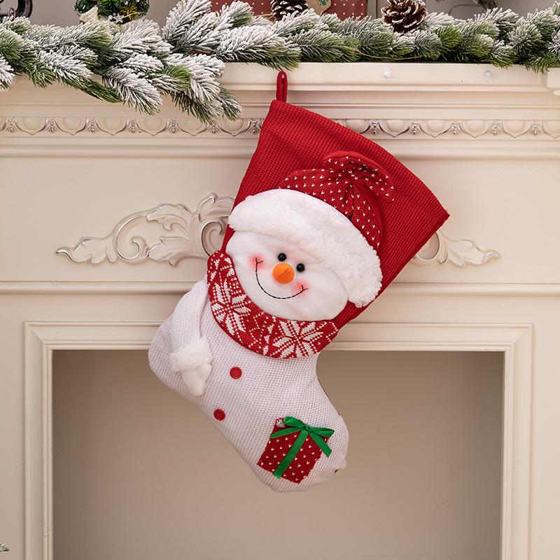 Christmas Sock Gift Bag Christmas Decorative Sock Christmas Eve Christmas Gift Children's Christmas Tree Pendant Candy Bag