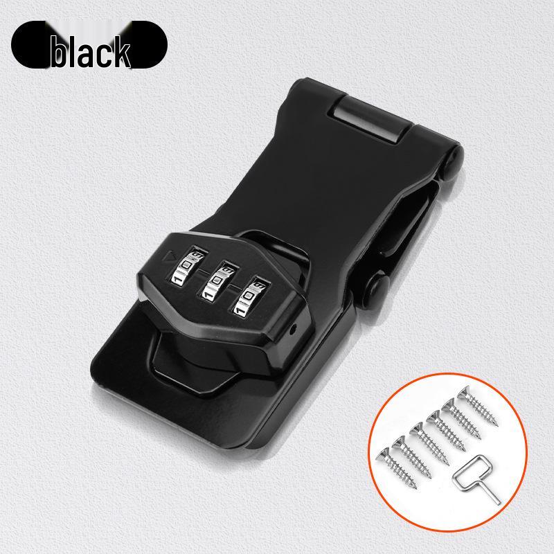 Punch-Free Combination Lock for Wardrobes, Drawers, Fridges, Safety and Security, Anti-Theft Double Door and File Cabinet Sliding Door Lock