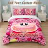 Bedding Set 1 Duvet Cover 2 Pillowcases Kirby Print Soft Bed Linen Bedroom Decor