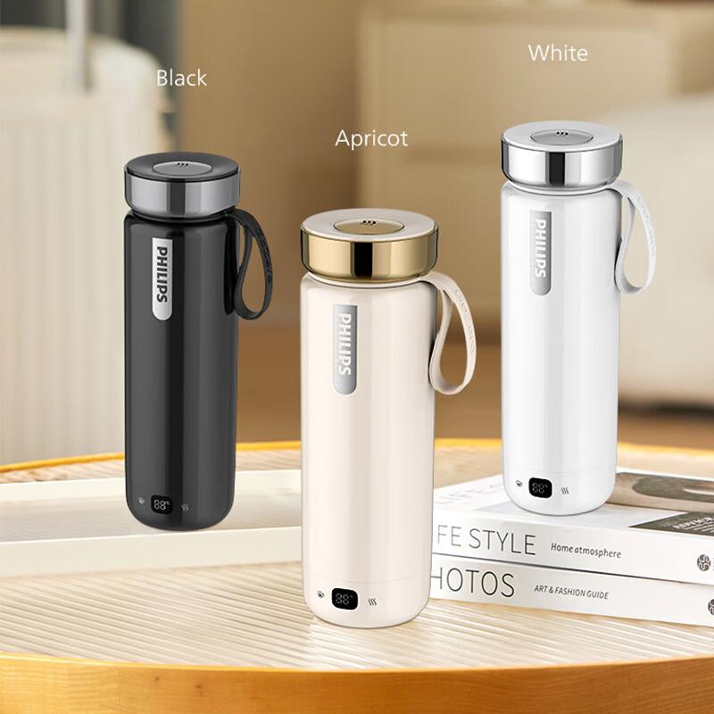 Philips Tragbarer Heizbecher 380ml 5 Einstellbare Temperaturstufen 8-Stunden Vakuumisolierung 12-Stunden Konstante Temperatur