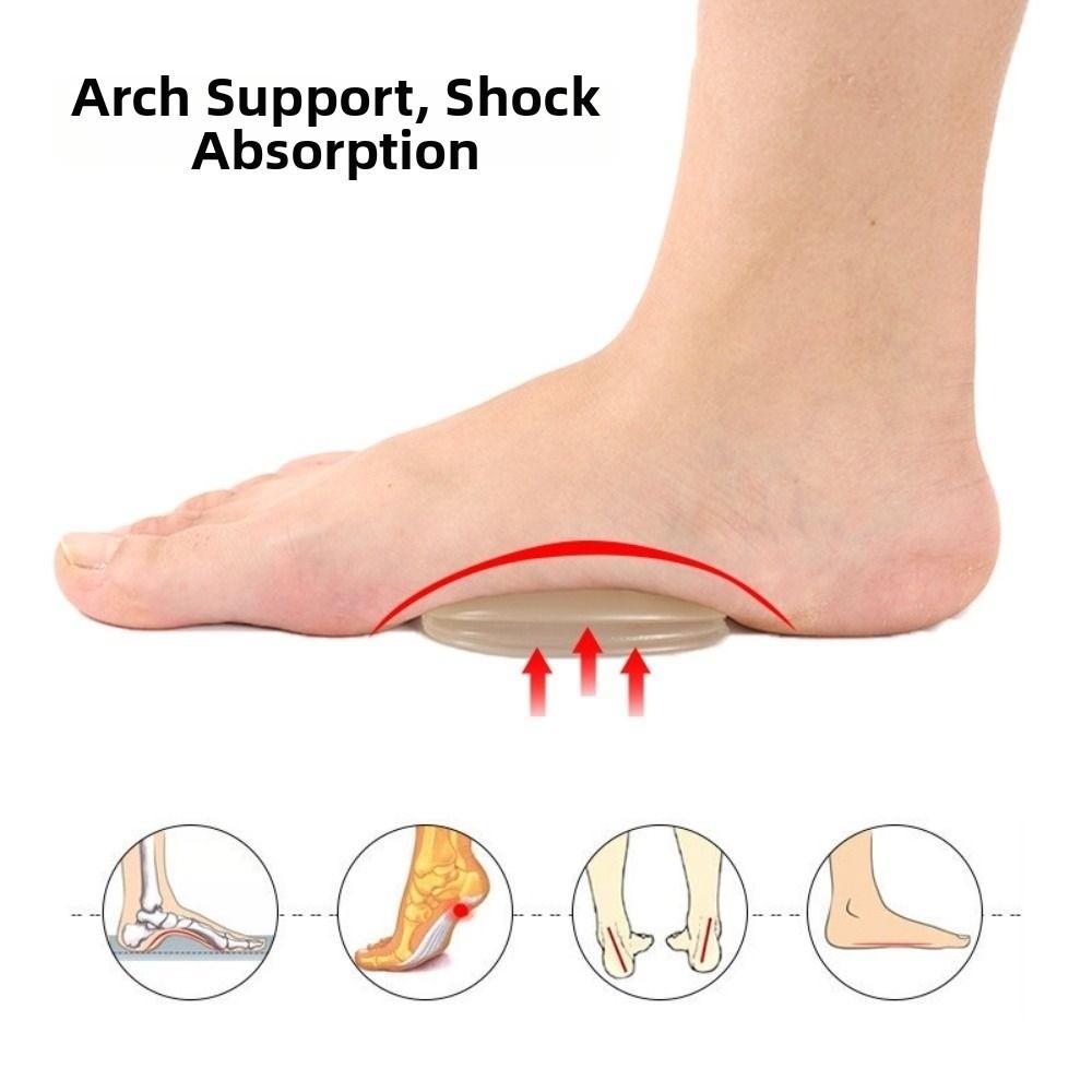 1 Pair Supportive Gel Arch Support Inserts Lightweight Arch Insoles Premium Arch Pads Foot Pain