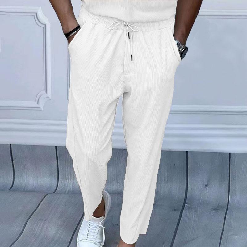 New Men's Spring and Summer Loose Straight Leg Casual Pants