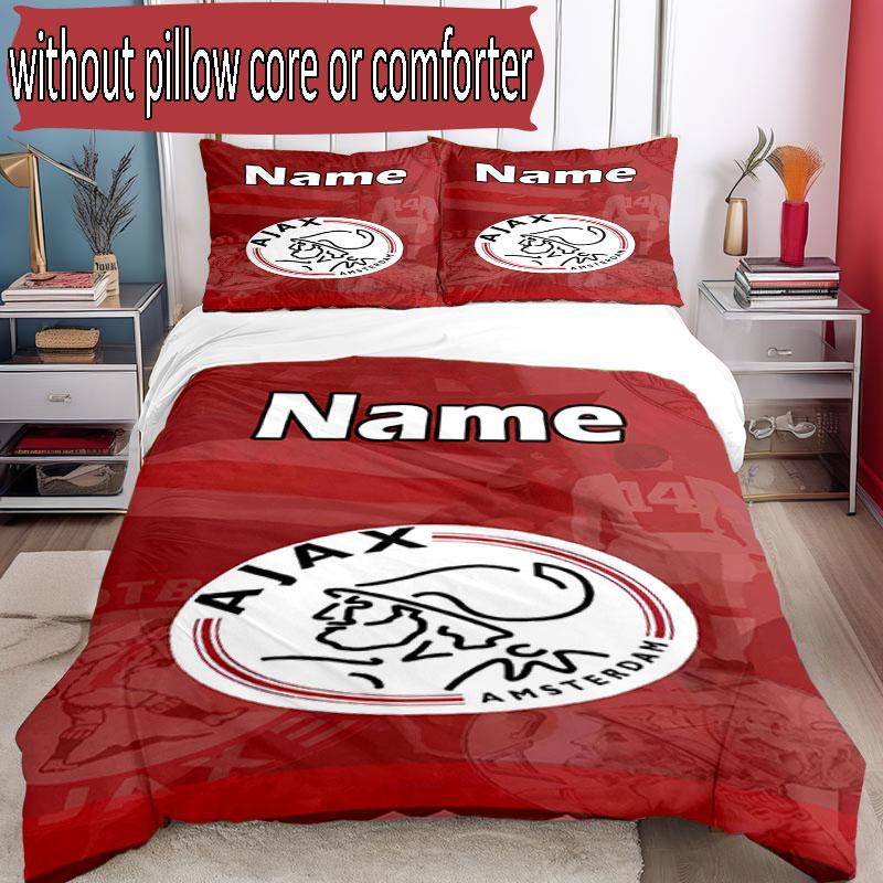 3pcs Duvet Cover Set (1*Duvet Cover + 2*Pillowcase, Without Core), Custom Name Ajax Pattern Bedding Set, Home Bedroom Decor Gift