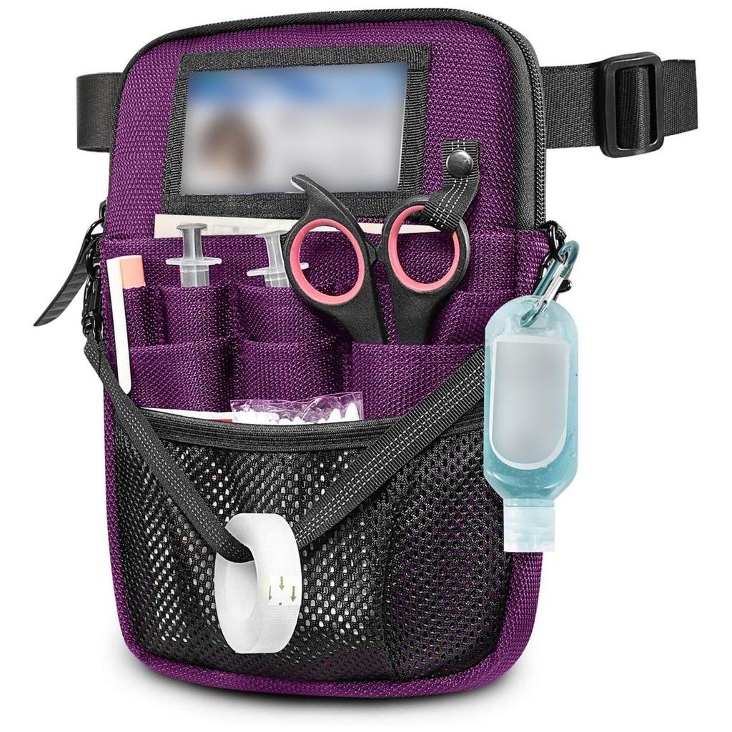 Nurse Fanny Pack, Medical Equipment Organizer Pouch, Utility Waist Bag for Stethoscopes, Dressing Scissors and Other Medical Supplies