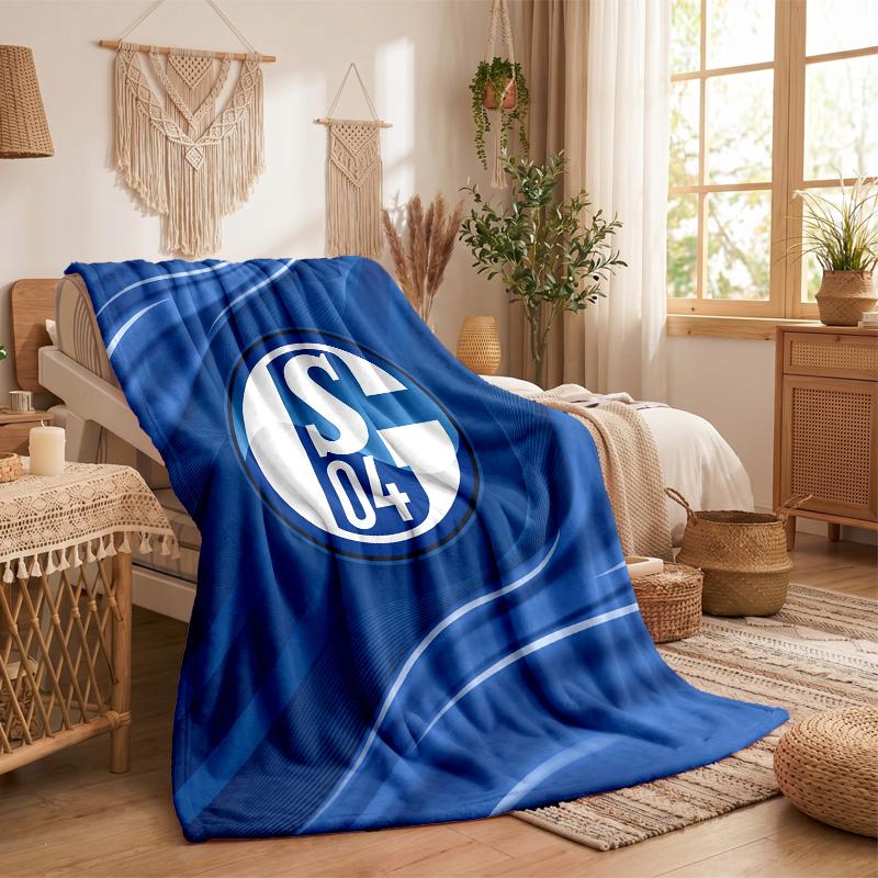 Schalke 04 Thema Fleecedecke Gemütliche Weiche Plüschdecke für Schlafzimmer Couch Reise
