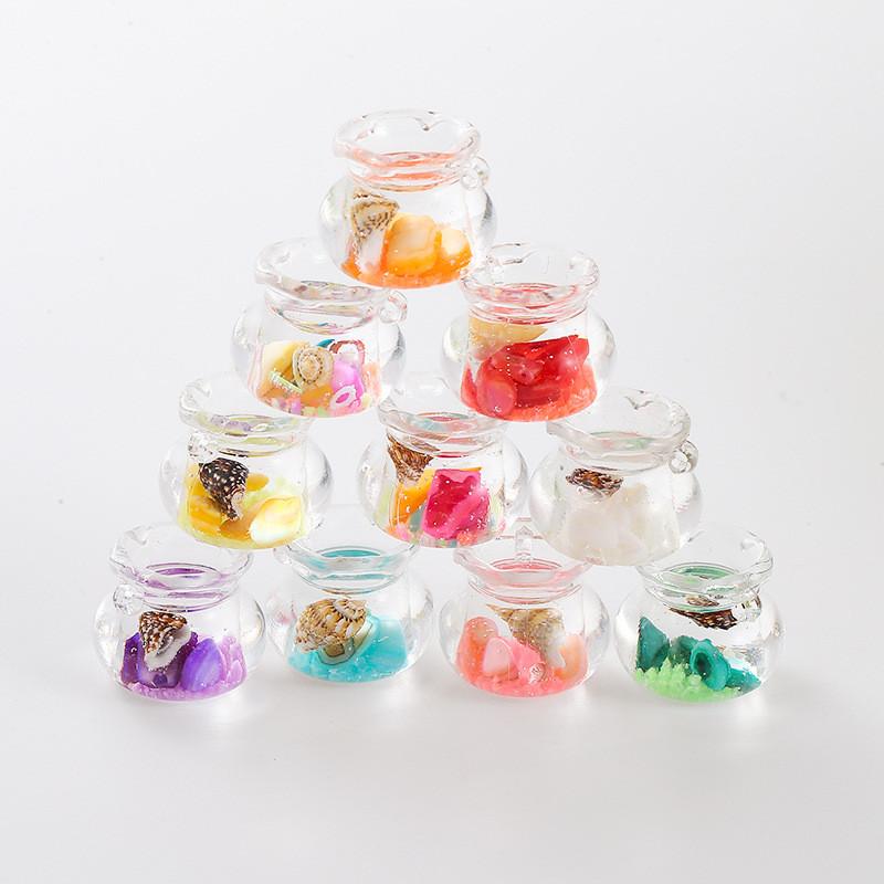 5Pcs Multicolors Fish Tank Animal Miniatures Resin Ornaments Fairy Garden Decoration Moss Terrarium Micro Landscape 2.2x2.5cm