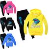 Conjunto de Sudadera con Capucha y Pantalones Jogger de Algodón de Dibujos Animados para Niños, para Jugar Activamente y Uso Casual