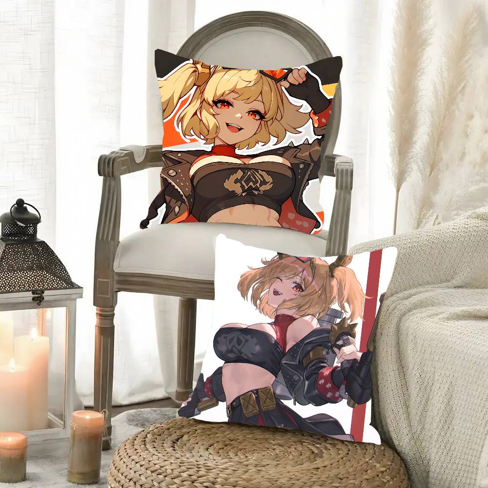 Bernice Animated Game Zenless Zone Zero Pillow Case Fashion Square Pillowcase Bedroom Sofa Room Ins Decoration Leisure