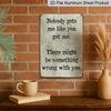 2D Flat Americana Aluminium Wall Hanging Sign - "Nobody Gets Me Like You" Quote Plaque, Pre-Drilled, with No Electricity Needed, for Home, Garden