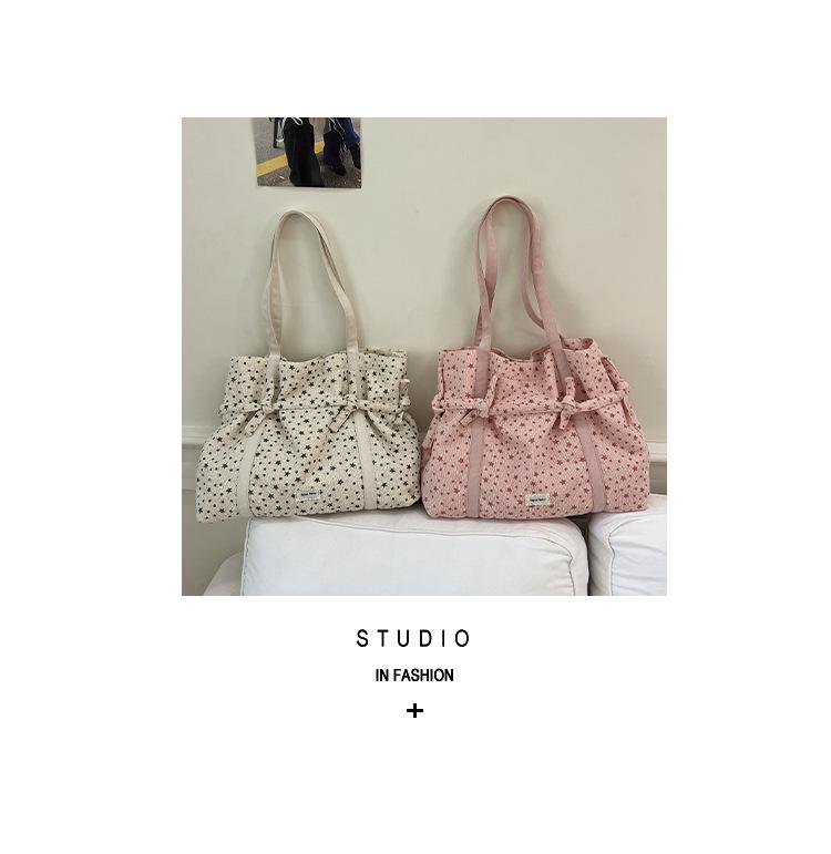 2026 Trendy Polka Dot Women's Lightweight Summer Tote - Large Capacity Shoulder Bag