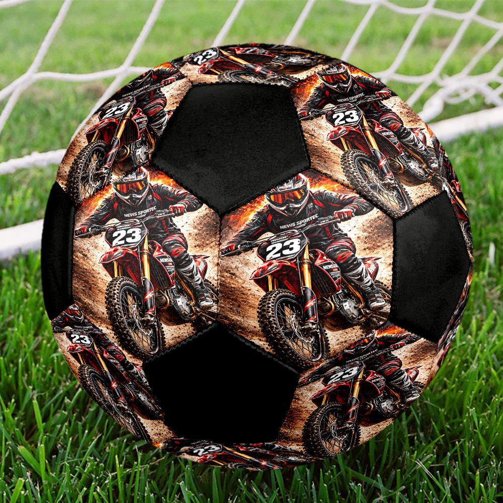 Motor trail op Indoor Soccer Ball Colorful All Ages Size 5 Machine Stitched PVC Competition Ready Durable High-Bounce