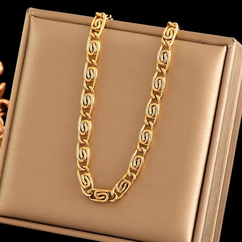 EILIECK 316L Edelstahl Metallkettenhalskette Für Frauen Mode Vergoldete Halskette Wasserdichter Schmuck Damen Geschenk