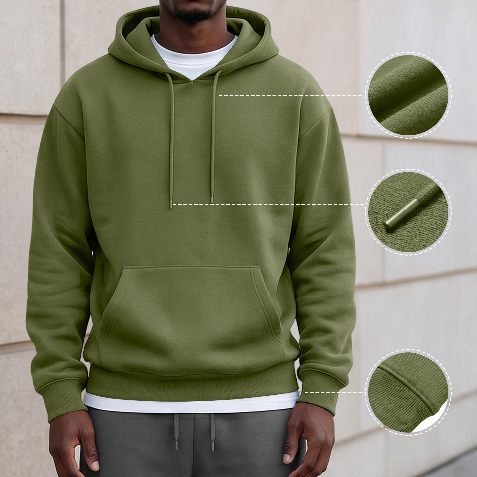 Men s Pullover Hoodie with Drawstring, Color for Everyday Casual Wear XXXL