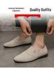 Men's Formal Leather Slip-On Loafers for Business, Mesh Nightclub, Hairstylists, and Driving.