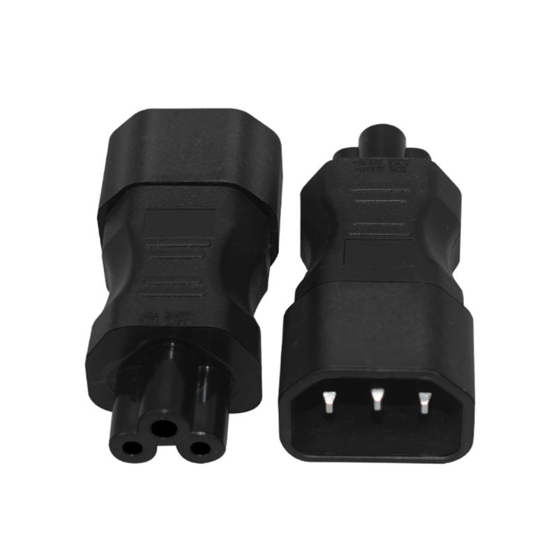 Copper IEC320 C14 to IEC320 C5 Power Male to Female Socket Adapter Computer Power Supply Plugs Connectors for Laptop