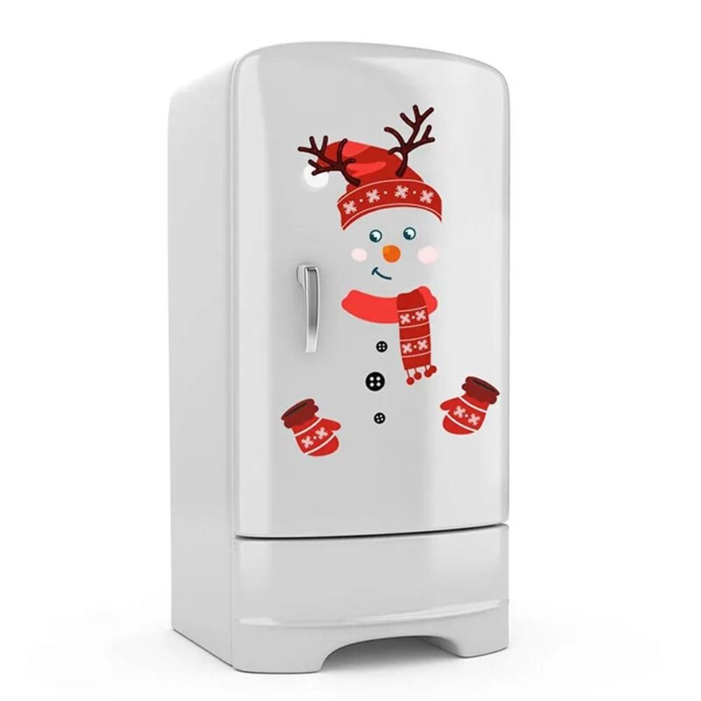 Graffiti Christmas Snowman Stickers PVC Snowman Door Decal Snowman Refrigerator Sticker Window