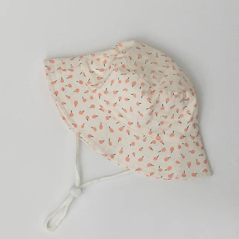Korean Sweet Baby Girl Bucket Hat Spring Baby Boys Girls Sun Hat Cute Star Wide Brim Infant Toddler Kids Fisherman Panama Cap